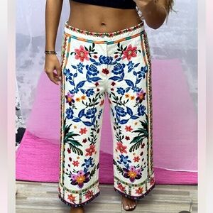 House of Harlow 1960 floral print cropped pants, US10
